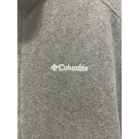 Columbia Fleece Vest Sleeveless Jacket Men Size XXL 2X Dark Gray Full Zip Pocket - Picture 3 of 6